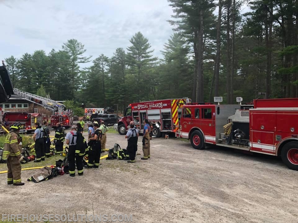 Almost every Southern League department responded to assist the Carolina Fire Department with a fire at the Meadowbrook Waldorf School in the summer of 2018. 